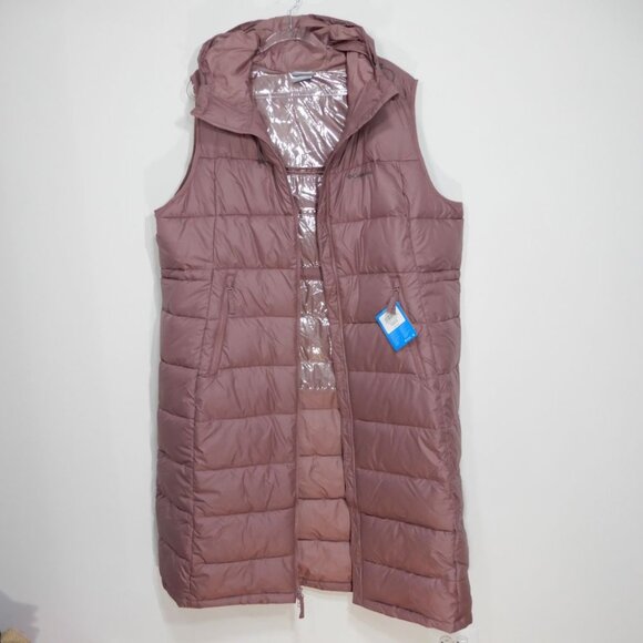 Columbia Pike Lake Long VEST Size 2X Fig Hood Omni Heat Insulated NEW - Picture 8 of 12